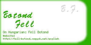 botond fell business card